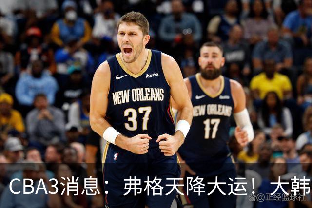 CBA3消息：弗格天降大运！大韩升辽篮副总，张镇麟获2400万肥约？